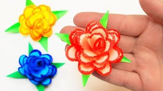 Красивый ОБЪЕМНЫЙ ЦВЕТОК из бумаги для подарка