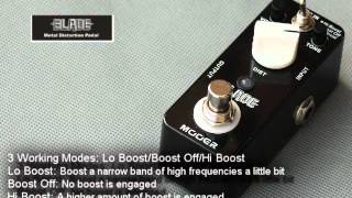 "Blade" heavy metal distortion pedal from Mooer