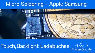 Microsoldering Touch IC, Galaxy S3 Ladebuchse, Backlight IC - deutsch