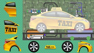 Машинки.Такси. Сборка машины. Развивающие мультики для маленьких. Cars for Kids. Taxi. Construction.