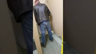 Crazy guy masturbates in Trader Joe's bathroom.