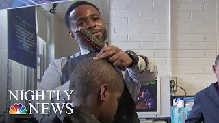 Elementary School Principal Styles Students With Free Haircuts And Life Lessons | NBC Nightly News