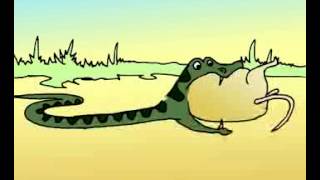 Snake Tries to Swallow Furry Creature