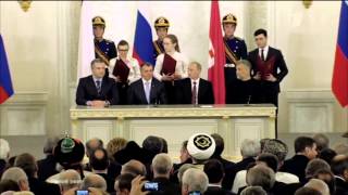 Церемония подписания договора о присоединении Крыма к России