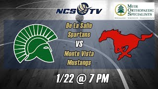 De La Salle vs Monte Vista High School Boys Basketball LIVE 1/22/20