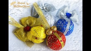 Новогодние шары на елку?Моя коллекция: 12 вариантов дизайна с МК
