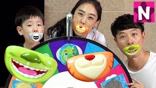 뉴욕이의 입술 사탕 벌칙! 슈렉 쿵푸팬더 등 마우스 캔디 복불복 룰렛 가족 놀이 뉴욕이랑 놀자 Lips Candy NY Toys