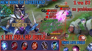 1 HIT FULL HP BUILD | DYRROTH NEW LIFESTEAL KING? | MOBILE LEGENDS TV