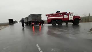 Дальнобой 1067 Украина Запорожская обл гололёд