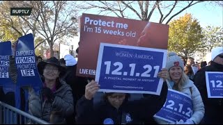 LIVE: Pro-choice and pro-life protesters face off in DC outside the United States Supreme Court