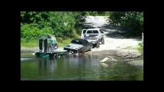 Air Boat & Truck Stuck In The River