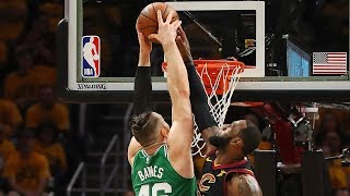 LeBron James Blocks Aaron Baynes at the Rim - Game 3 | Celtics vs Cavaliers | 2018 NBA East Finals