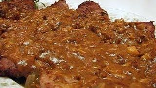Betty's Pounded Round Steak with Onion Mushroom Gravy