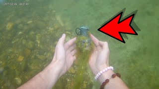 J’ai trouvé une grenade encore goupillée au fond d’une rivière ..