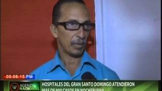 Hospitales del Gran Santo Domingo atendieron más de 900 casos en Nochebuena