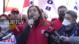 Turkey: Labour unions protest Ukraine war in Istanbul rally