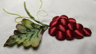 Bordado com fita - CACHOS DE UVA