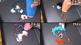 Pancake art - Sonic movie, Dragon ball Z, Seven Deadly Sins