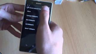 Sony Xperia Z - how to set wallpaper