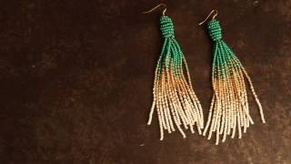 Tassel beaded earrings Panduro Hobby