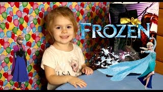 Frozen - перевоплощение в Эльзу и подарки игрушки Холодное Сердце