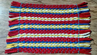 How to make rug, carpet, table mat, door mat using old T-shirts