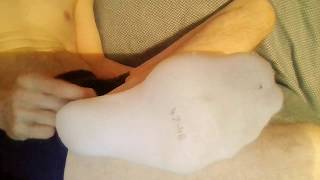 White summer socks - Male feet