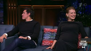 Актёры Софья Эрнст и Леонид Бичевин. Вечерний Ургант. 08.01.2020