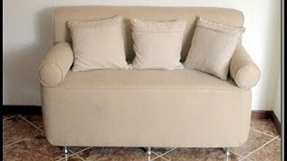 Идея для дачи.Диван из пластиковых бутылок