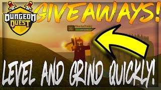 LEVEL UP FASTER IN DUNGEON QUEST + LEGENDARY GIVEAWAYS - ROBLOX