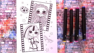 Coloriage Poupées LOL OMG Coloring Class Prez et Angles