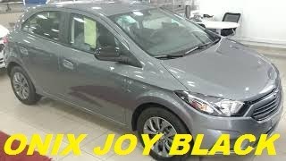 Detalhes novo Chevrolet Onix Joy Black 2020 cinza satin steel led no farol