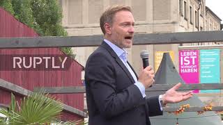 Germany: FDP's Lindner holds campaign rally in Chemnitz ahead of federal elex