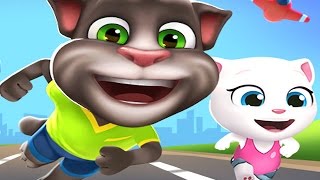 ТОМ ЗА ЗОЛОТОМ МАРАФОН Кот Том и Говорящая Анджела Валькирия игры и видео для детей Tom Run Gold