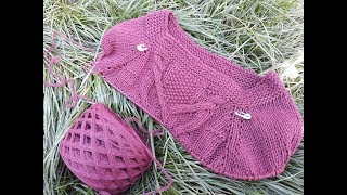 Джемпер спицами (винный). Часть 1. Начало.