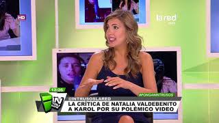 La imagen con que Natalia Valdebenito parodió el polémico video de Karol Lucero