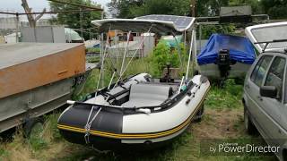 Надувная лодка Х River 340 c мотором МиннКота 30 и солнечной панелью 300 вт