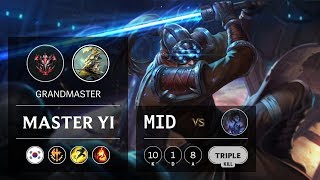 Master Yi Mid vs Sylas - KR Grandmaster Patch 9.10