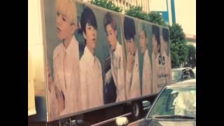 140701 #인피니트 Last Romeo bus promotion at Shibya Stasion