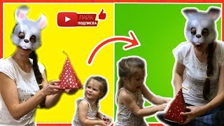 ВЛОГ - заяц в гостях у Никки. Распаковка Киндер Сюрприза. Видео для детей