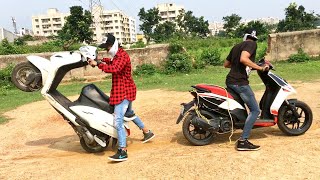APRILIA 150 SR VS HONDA ACTIVA 110CC TOCHAN TEST ||TUG OF WARS