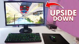Playing GTA 5 UPSIDE DOWN!