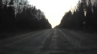 Дорога Боровичи Окуловка в районе поворота на Глазово 19 04 2015