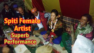 Spiti Female Artists' Musical Performance at Lahauli marriage Party #Spiti #kaza #Tabo #Key #Lahaul