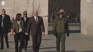 VP Pence, second lady visit MLK Memorial