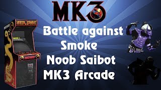 Battle against Secret Characters Smoke and Noob Saibot MK3 Arcade version | MAME