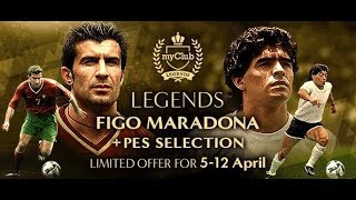 PES 2018 Myclub Legends FIGO, MARADONA Agent Spins