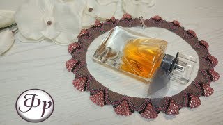 Ожерелье из бисера разных размеров. Бисероплетение для начинающих.