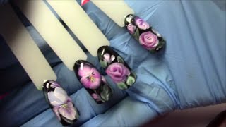 One Stroke mit Farbgele von "Nail Creator" китайская роспись цветными гелями