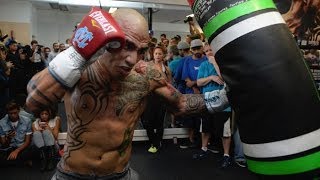 Miguel Cotto COMPLETE WORKOUT vs Sergio Martinez (Heavy bag, Speed bag & Double End Bag)